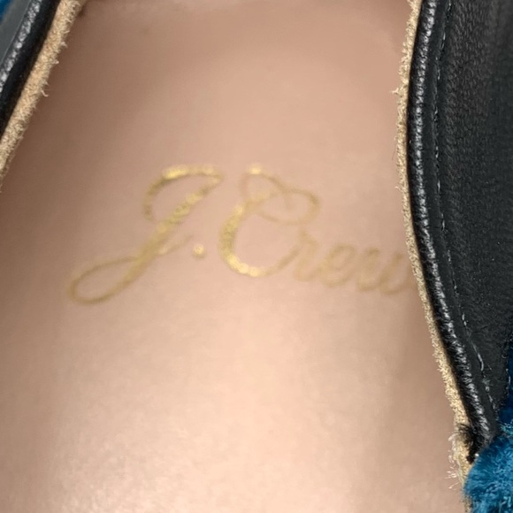 J. Crew Blue Velvet Step Back Convertible Smoking Loafers 6.5 Preppy Academia - Picture 11 of 12